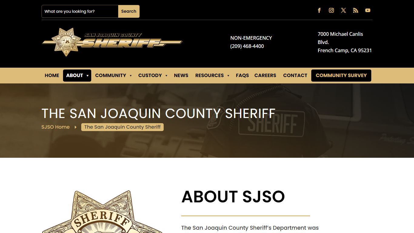 The San Joaquin County Sheriff | San Joaquin County Sheriff's Office